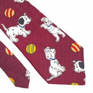 101 Dalmations Red‎ Jacquard Print Polyester Tie Boys